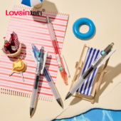 知心K 08中性笔0.5mm考霸考试刷题按动笔耐摔不断墨顺滑水笔学生党高颜值浓墨蓝色黑笔防水耐光大容量红笔