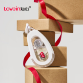 知心原纸色修正带小学生用订正初中大容量改错带5支装 100米耐摔米黄修改带涂改带