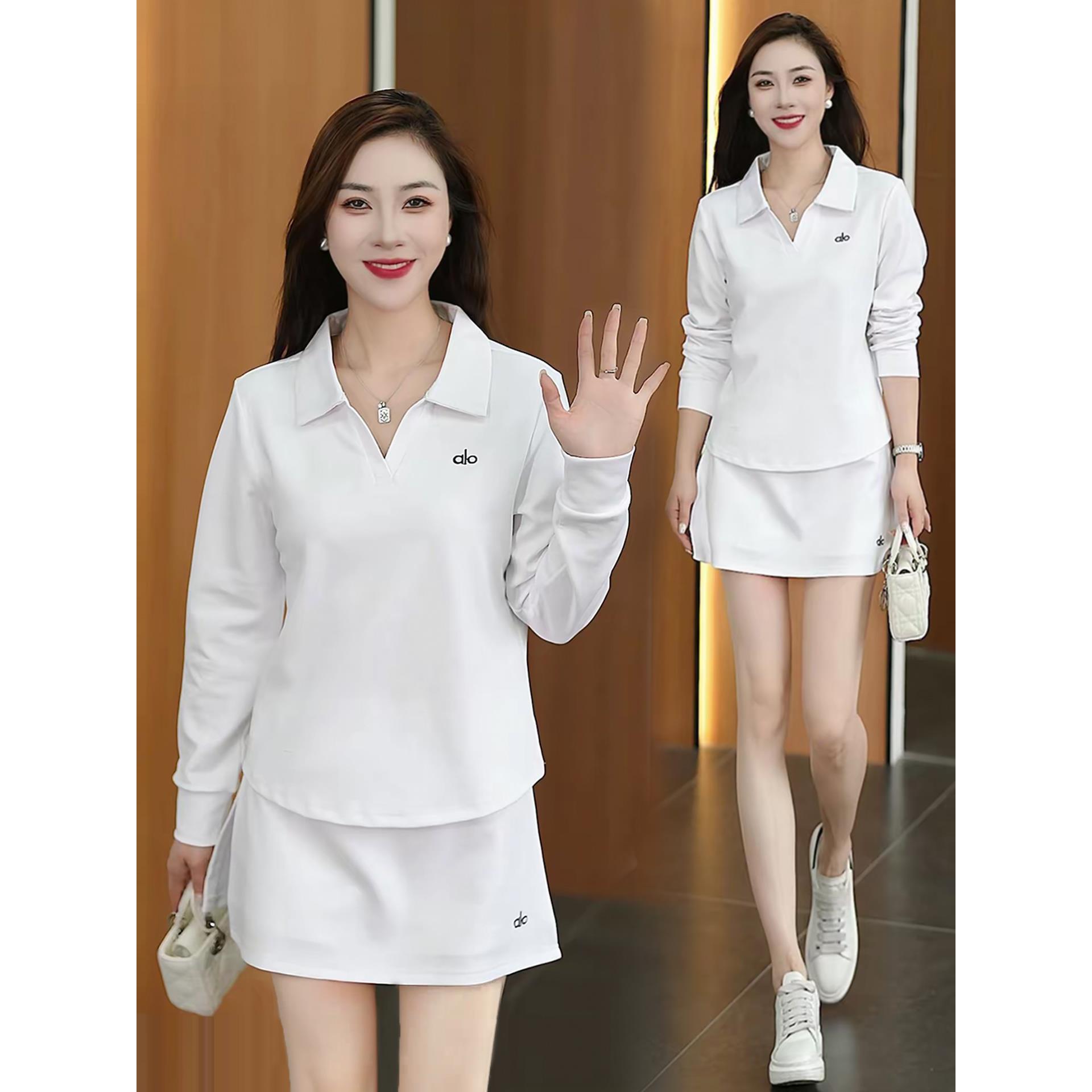 ROUMIKL时尚休闲套装裙女2025秋季新款洋气显瘦polo衫上衣短裙运