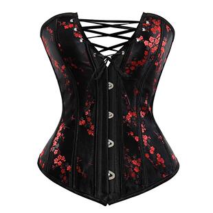Corset Lingerie For Women Floral Jacquard Overbust Corset Wa