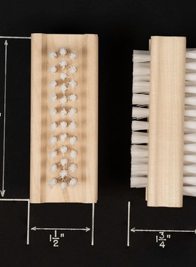 Wooden Two-sided Hand Nail Brush Stiff Bristle Fingernail