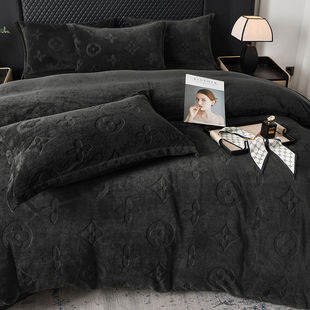 Winter Warm Velvet Duvet cover Bedsheet sets Bed linen cozy