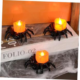 Halloween Decorations LED Candle Light Plastic Spider Pumpki