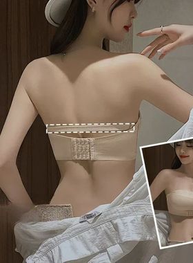 Strapless Women's Underwear Non-slip Gathered Small Chest Tu