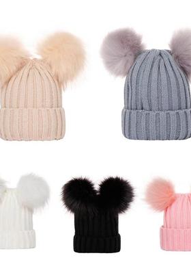 Winter Baby Hats for Girls Boys Kids Bobble Hat Pompom Baby