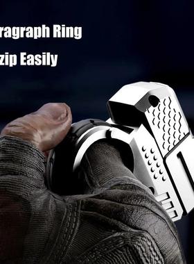 Anti Stress Fidget Paragraph Ring EDC Metal Push Slider Stre