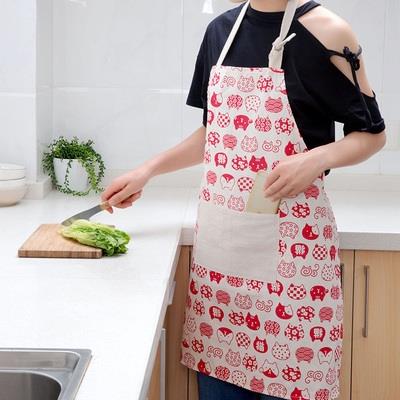 cotton linen apron fashion oil-proof cooking and cooking wa