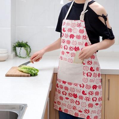 cotton linen apron fashion oil-proof cooking and cooking wa