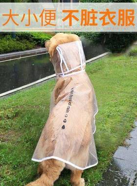 Large dog raincoat whole package a Border Samoyed Golden