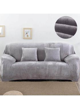 Plush fabirc Sofa cover 1/2/3/4 seater thick Slipcover couch