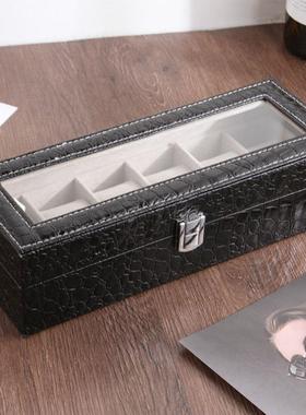Leather leather watch case Watch display case Jewelry case