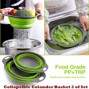 Collapsible Colander Basket Washing Basket Drain Tool
