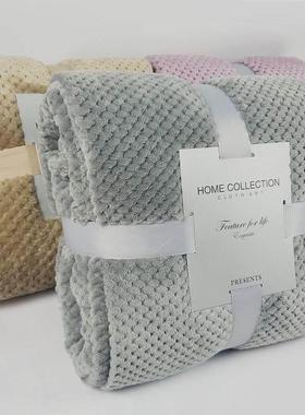 Flannel Fleece Sofa Throw Soft Travel Blanket Warm Bedspread