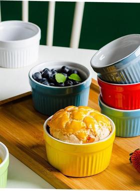 6pcs/set White ceramic ramN1CwjKa3ekin baking bowl pudding b