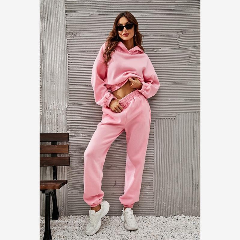 2pcs set Pants Clothes tracksuit sweatpants For Women hoodie