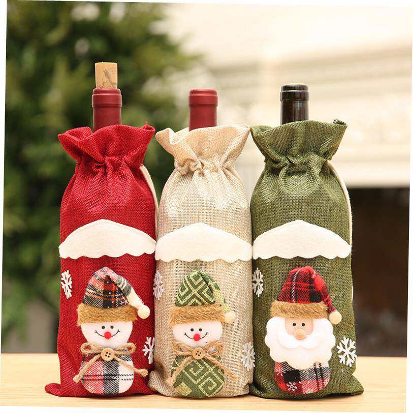 christmas decoration Christmas wine bo无品牌/ttle covers 酒