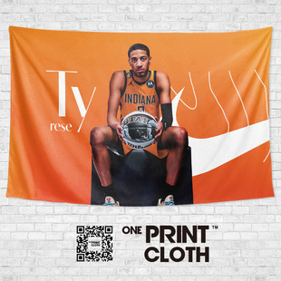 步行者哈利伯顿Hali篮球球星写真周边卧室球馆装饰海报背景布挂布