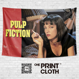 Pulp Fiction低俗小说昆汀电影定制周边装饰背景墙布海报挂毯挂布