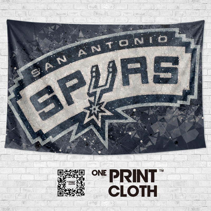 挂布马刺队Spurs创意篮球摄影布