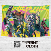 赛博朋克边缘行者赛博浪客周边插画宿舍卧室装 饰背景墙布挂毯挂布