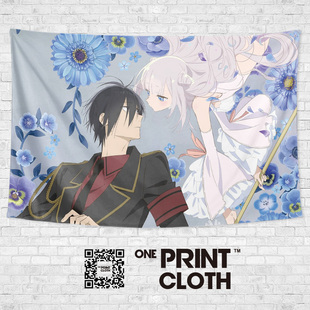 深森白夜魔法少女与邪恶曾经敌对二次元周边宿舍海报背景布挂布