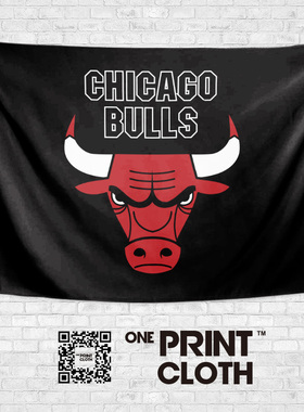 芝加哥公牛队Chicago Bulls定制周边墙布装饰背景布海报挂毯挂布