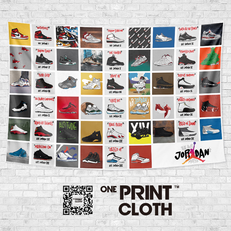 定制潮牌airjordan海报挂布墙布