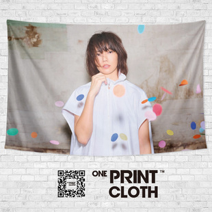 歌手孙燕姿周边写真卧室客厅民宿KTV墙壁装饰海报背景布挂布门帘