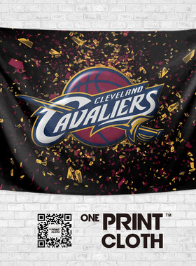 克利夫兰骑士队CAVS篮球球馆周边定制墙布装饰背景布海报挂毯挂布