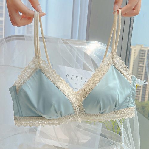 法式风情美背聚拢薄款文胸