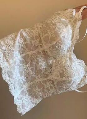 蕾丝花边带胸垫美背内搭