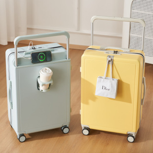 2026新款行李箱高品质加宽拉杆PC材质女士高颜值20寸密码旅行皮箱