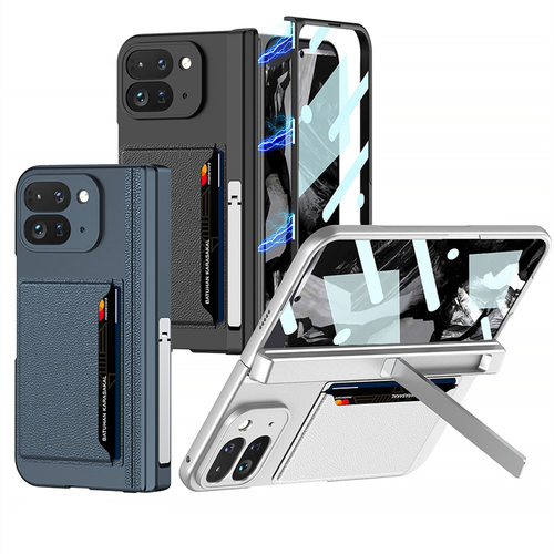 适用Google谷歌Pixel9pro fold手机壳Pixel9pro前后双面全包pr0f0ld磁吸中轴铰链foid插卡pr0flod外壳膜一体