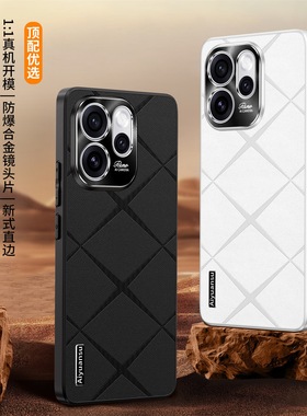 适用PLW110手机壳PLV110保护套PLA110格纹OPPO0PP0素皮革PKZ110金属镜头PKM110带支架PKK11O外壳RENO15PRO女