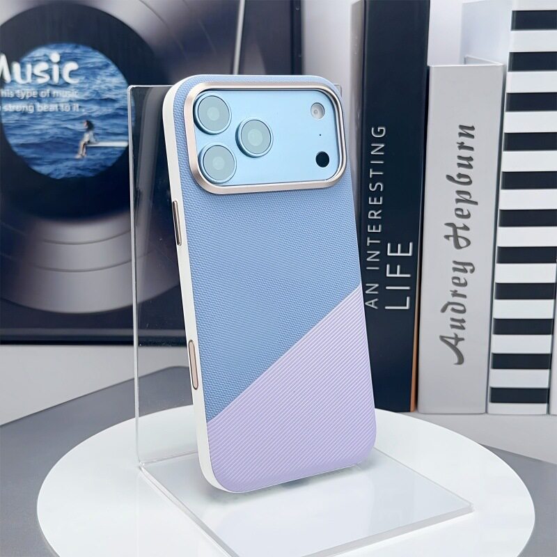 适用苹果17pro手机壳iPhone18promax斜拼接por素皮ai一体按键max全包pmax防摔peo外壳pto/pm磁吸ipone/ihpone
