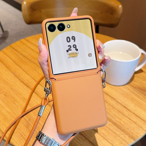 三星zflip7手机壳Galaxy Z Flip6背带挂绳sm-f7510全包中轴铰链W26Filp斜挎W7026豹纹f7410 W25Fllp适用W7025