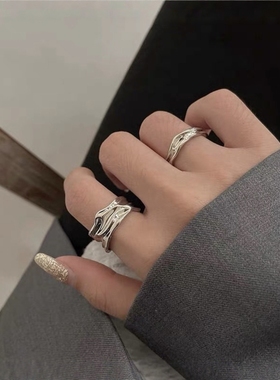 【南面】高级感戒指男款不规则小众设计开口戒女男潮牌情侣食指戒