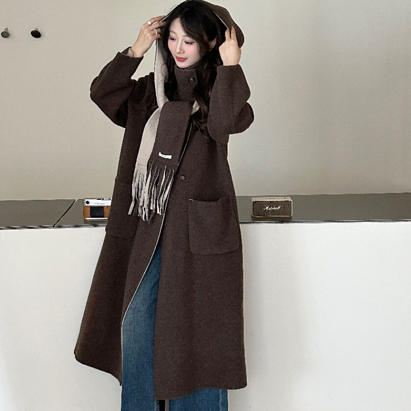 秋冬新款双面羊毛绒大衣