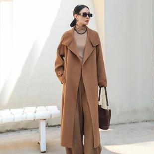 双面羊绒大衣韩系2024新款高级感安可拉红毛呢外套秋冬季休闲女