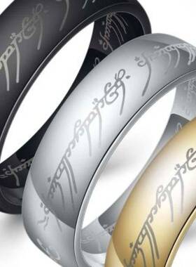 钛钢不锈戒指情侣日常佩戴