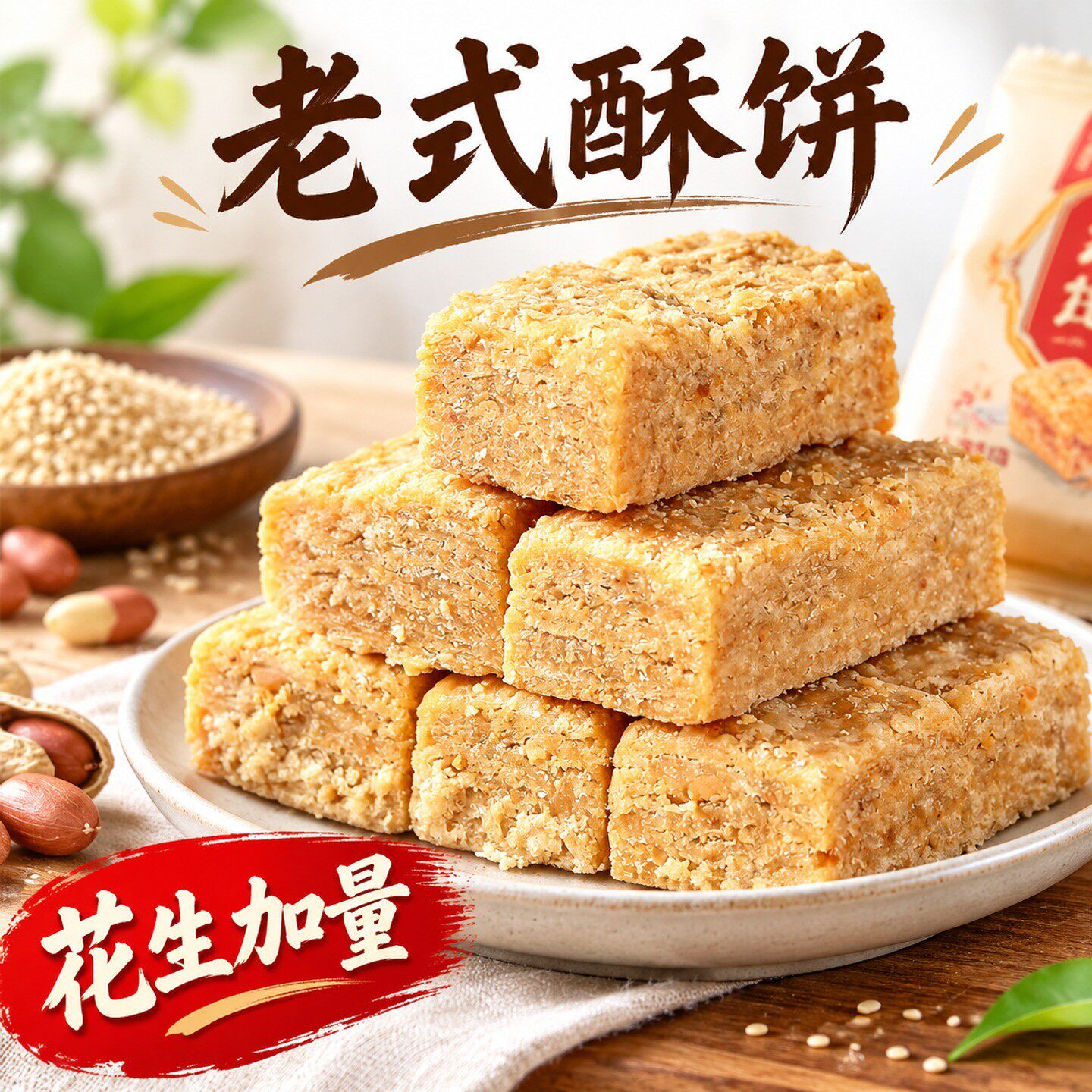 老式酥饼木锤花生安徽巢湖月饼芝