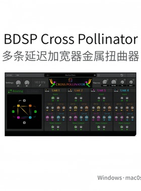 BDSP Cross Pollinator 多条延迟线 立体声加宽器 扭曲器 Win/Mac