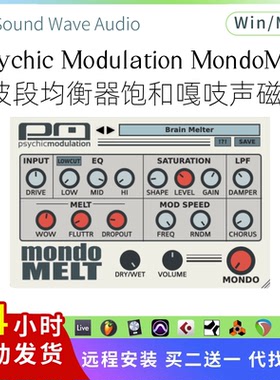 Psychic Modulation MondoMelt 低保真插件3波段EQ饱和磁带Pc/Mac