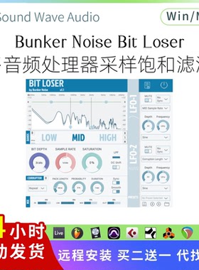 Bunker Noise Bit Loser 多音频处理器采样饱和器滤波插件Win/Mac