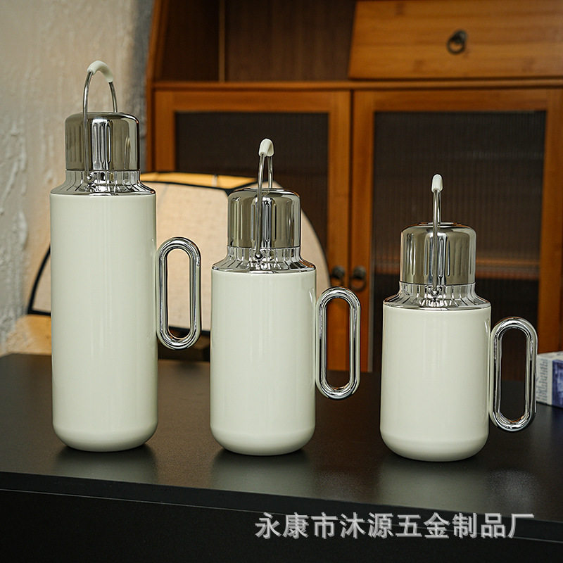 新款智能机械表盘焖茶壶大容量茶水分离泡茶壶家用全钢提手保温壶