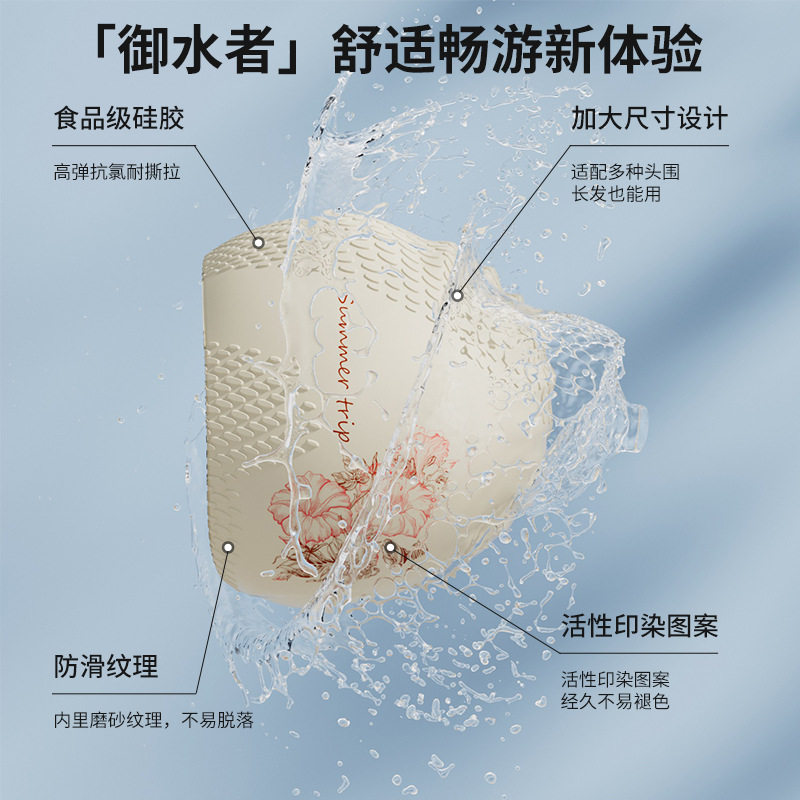 新款泳帽女士长发专用防水不勒头男款硅胶加大专业游泳帽泳镜套装