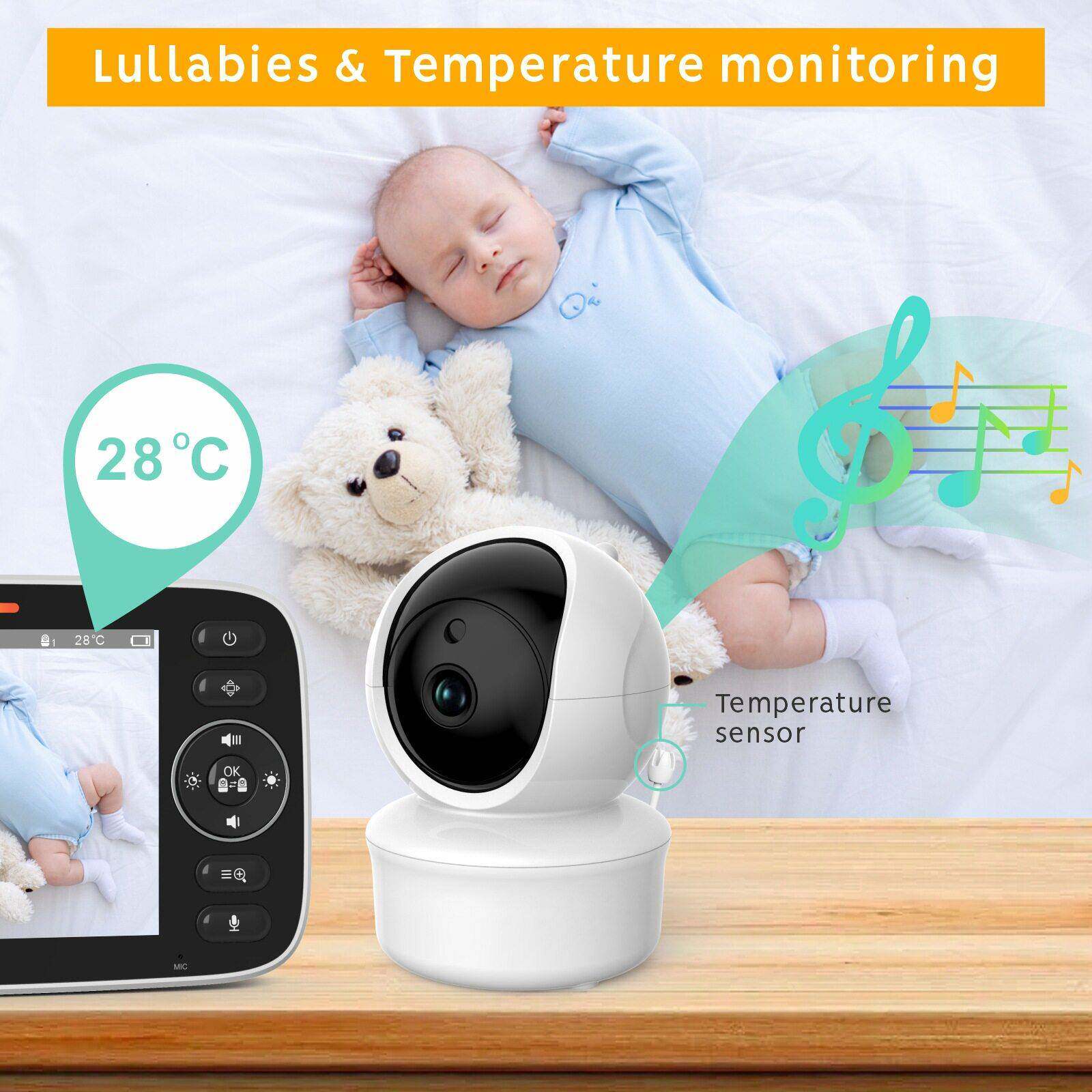 5寸720P清热卖亚马逊婴儿监视器婴儿监护器跨境babymonitor
