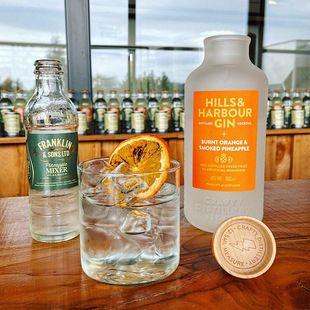 英国HILLS&HARBOUR 杉湾金酒杜松子调味酒 GIN焦香柑橘与烟熏菠萝