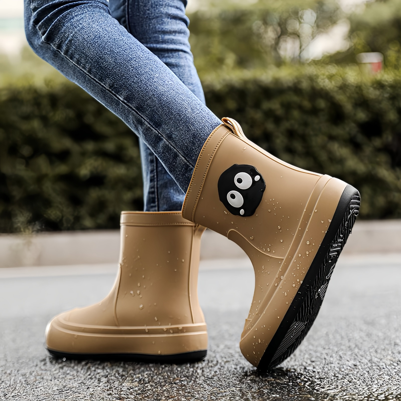 雨鞋女款2026新款成人水鞋防水防滑中筒雨靴外穿耐磨套脚亲子儿童