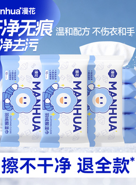 漫花羽绒服清洁湿巾免洗强力去污渍衣物湿纸巾家用干洗污渍专用CS